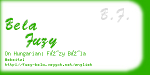 bela fuzy business card